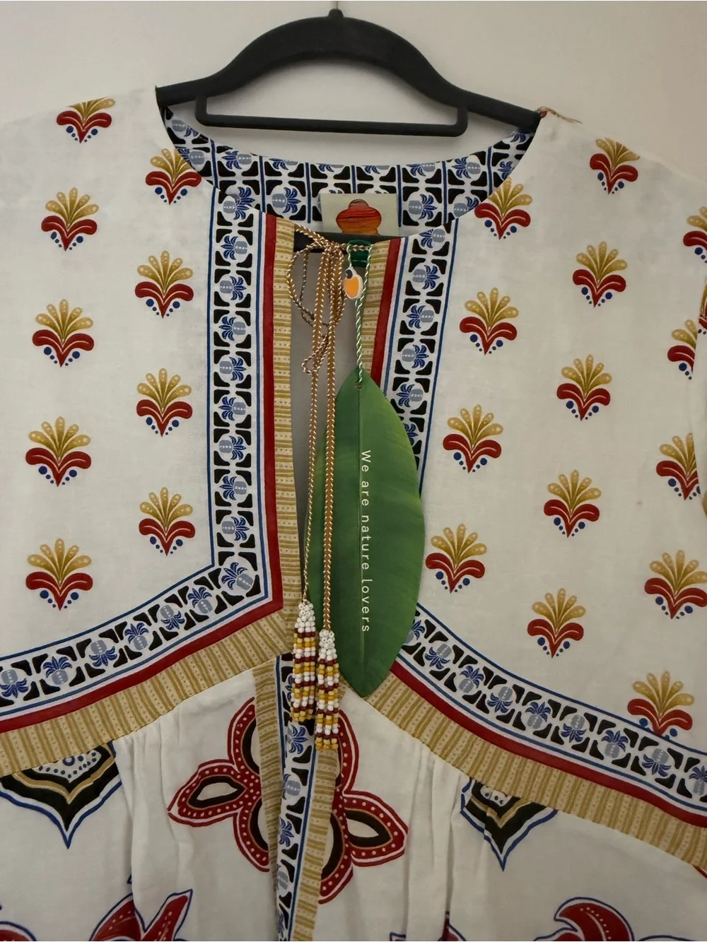 FARM Rio White Mini Dress with Red, Yellow & Blue Floral Motif - Picture 5 of 11